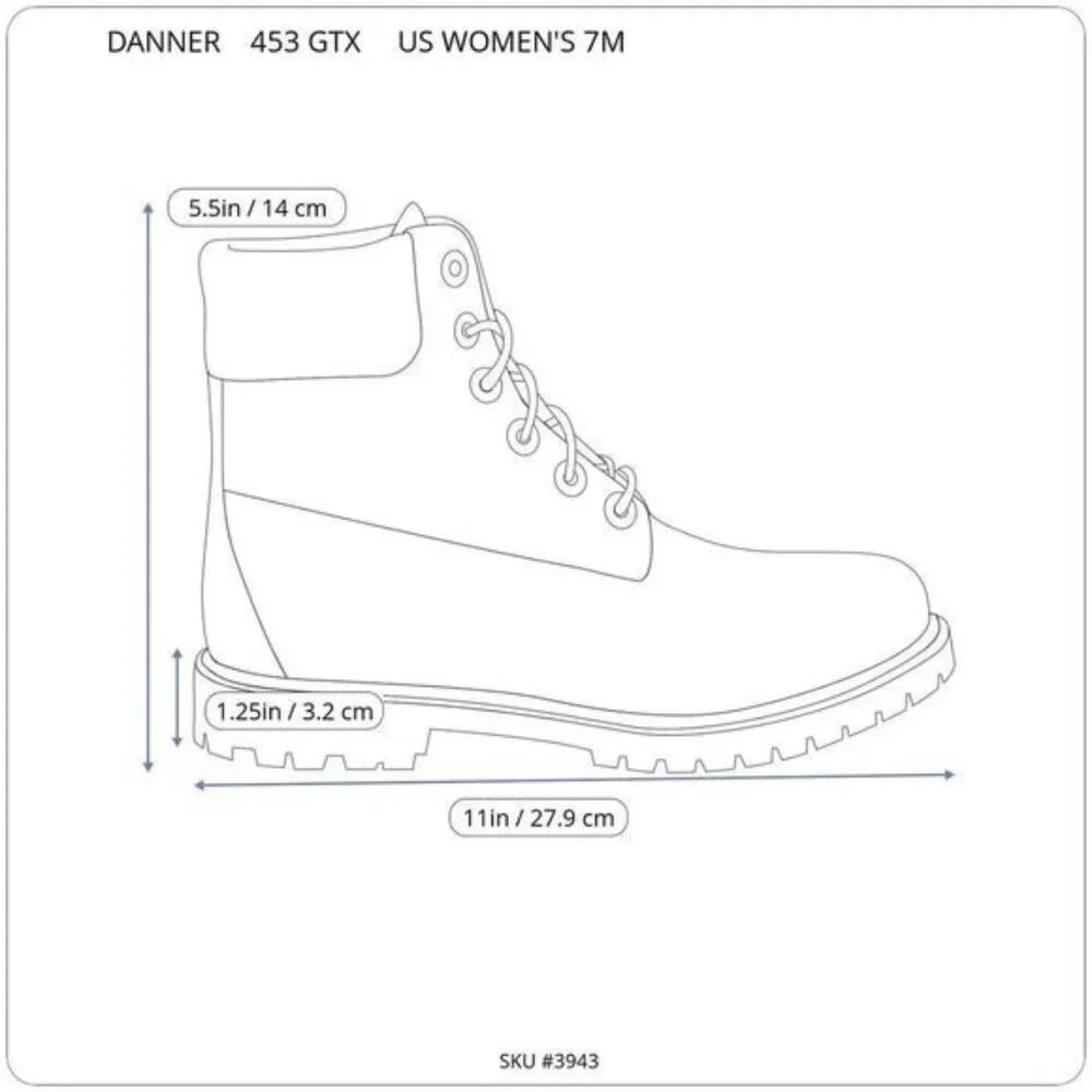 Danner Women's  US Sz. 7.0 453 GTX Blue/Grey Lace Up Hiking Boots Preowned 45385
